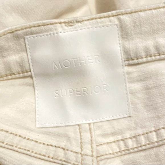MOTHER SUPERIOR unnatural acts HIGH WAISTED TUNNEL VISION SNEAK wide leg JEANS - Picture 8 of 10